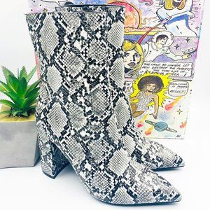 Jeffrey Campbell Snake Pointed Toe Siren Boots